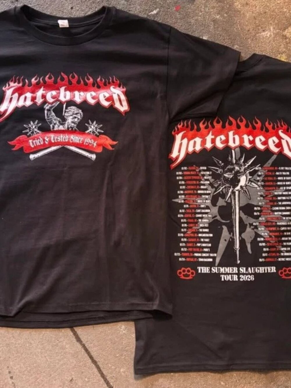 Vintage Hatebreed 'Summer Slaughter Tour 2026' Graphic Black T-Shirt